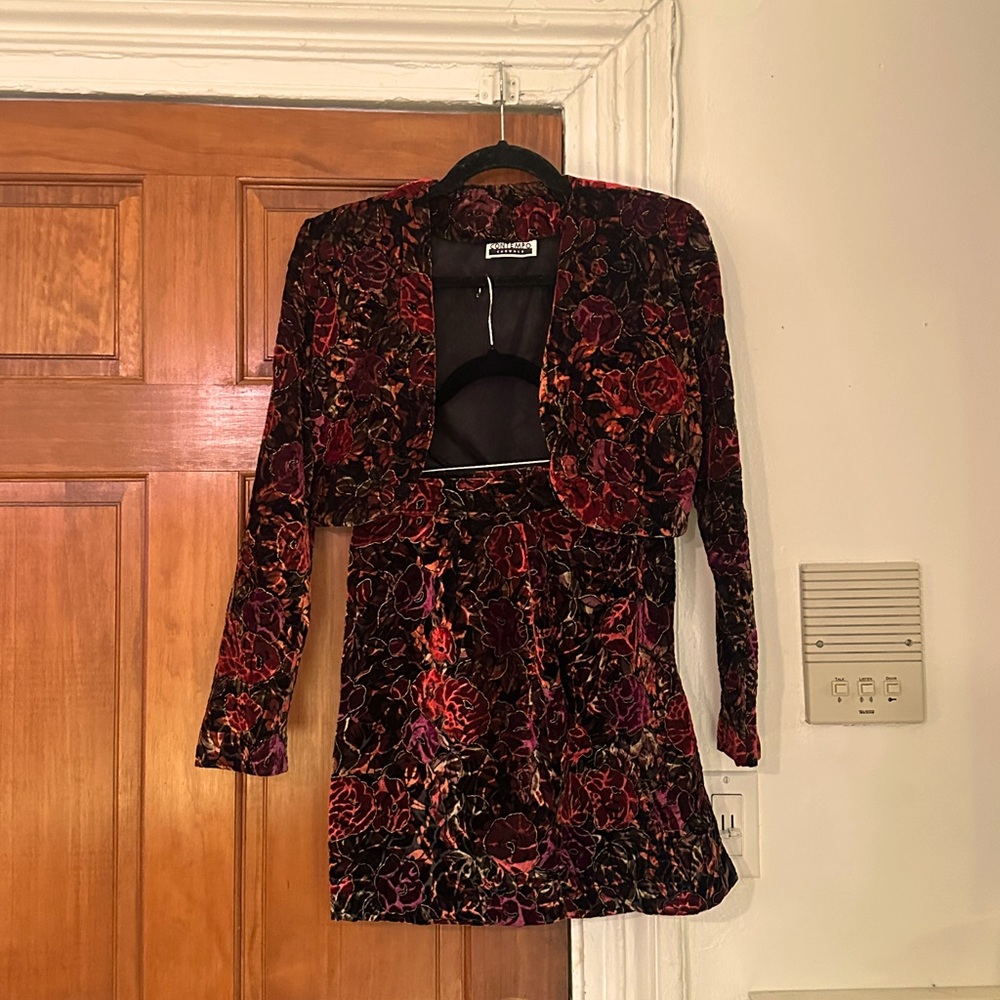 Vintage 80s Bolero Jacket and Skirt set